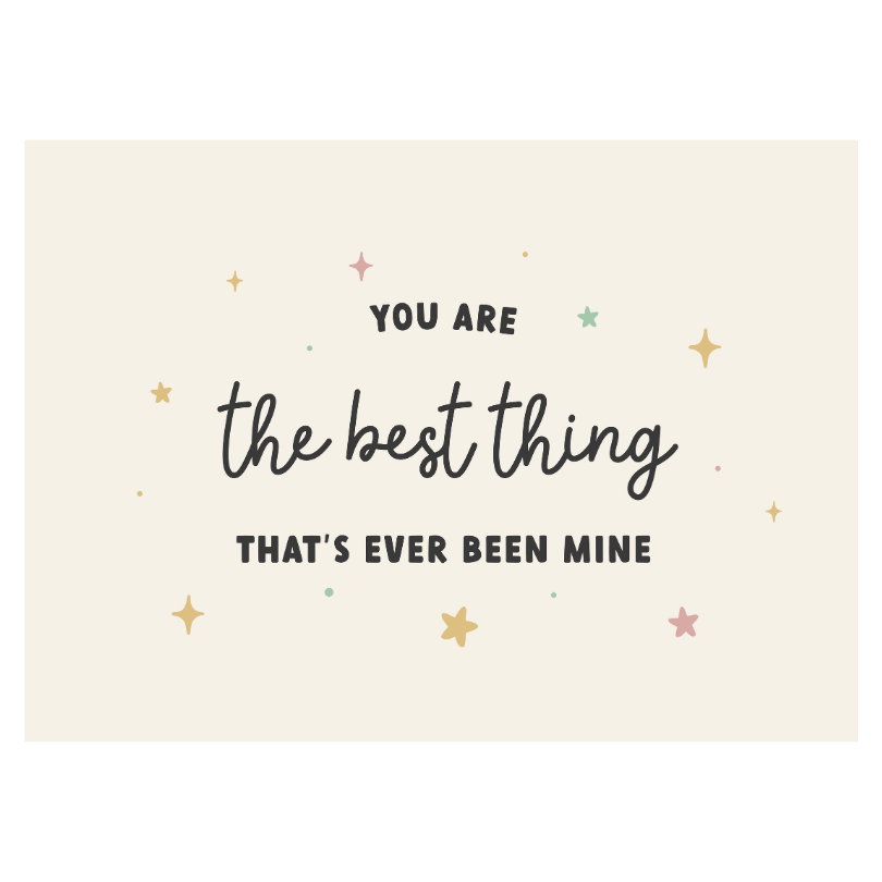 You Are The Best Thing Banner | Fabric Wall Sign: Small 17x13"