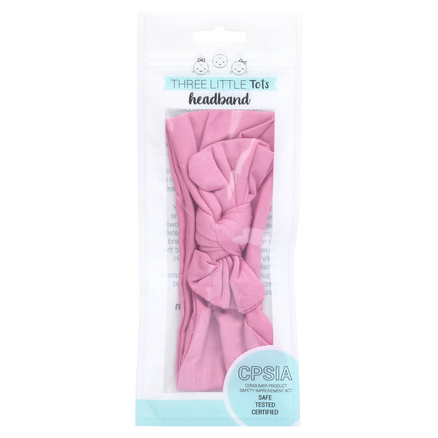 Ultra Soft Baby Headband Bow: Rose