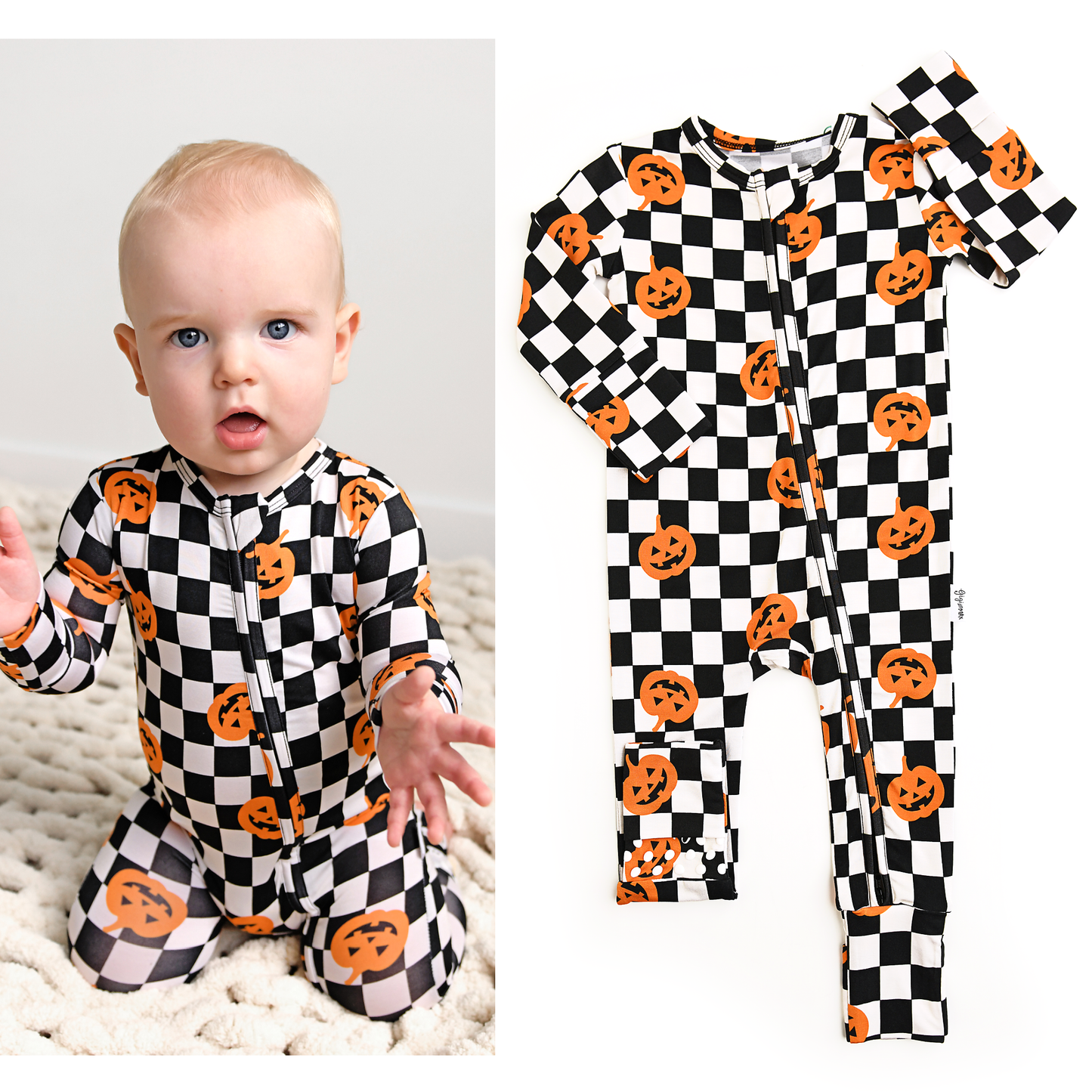 Merlin Pumpkin ZIP Bamboo Halloween Sleepies Little