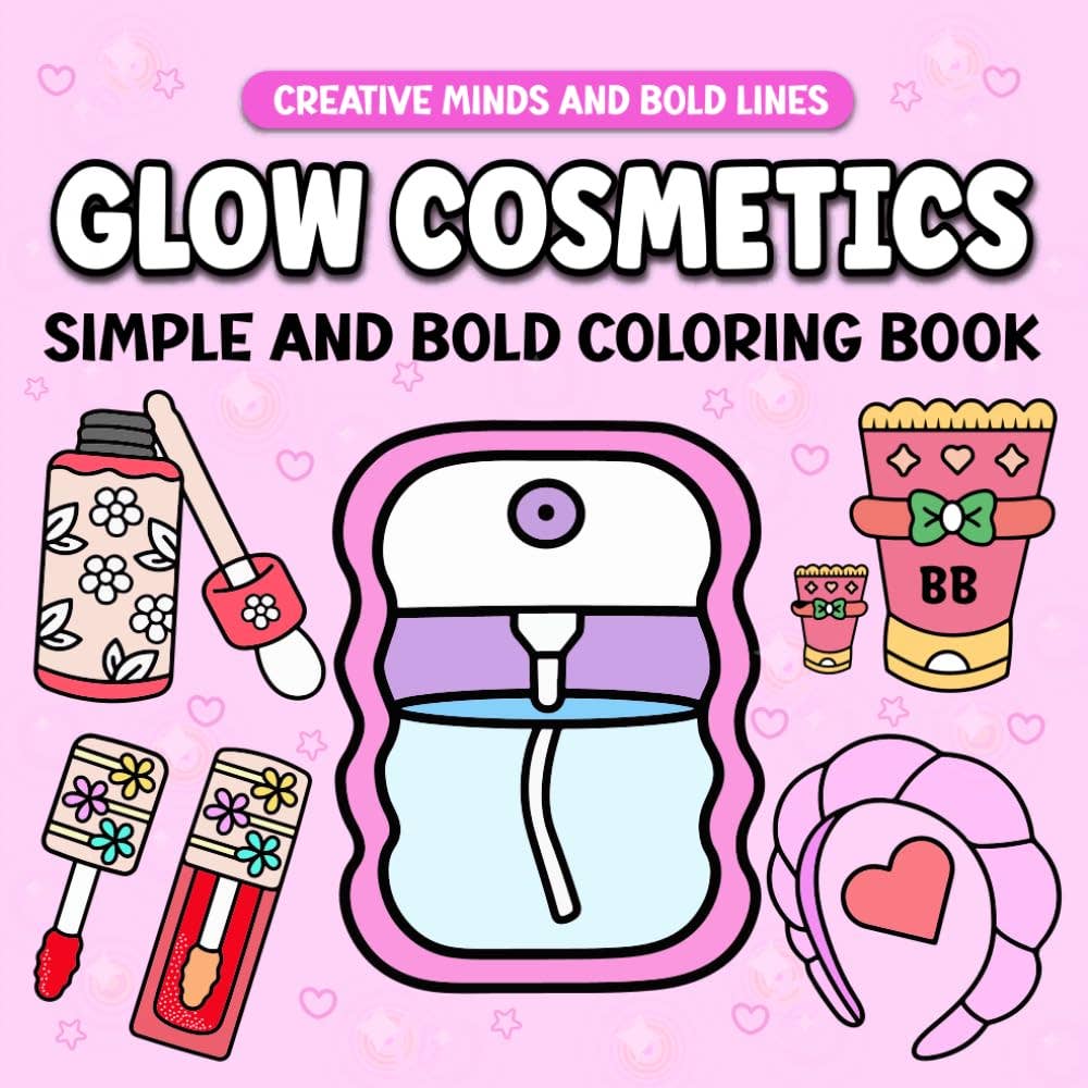 Glow Cosmetics Simple and Bold Coloring Book
