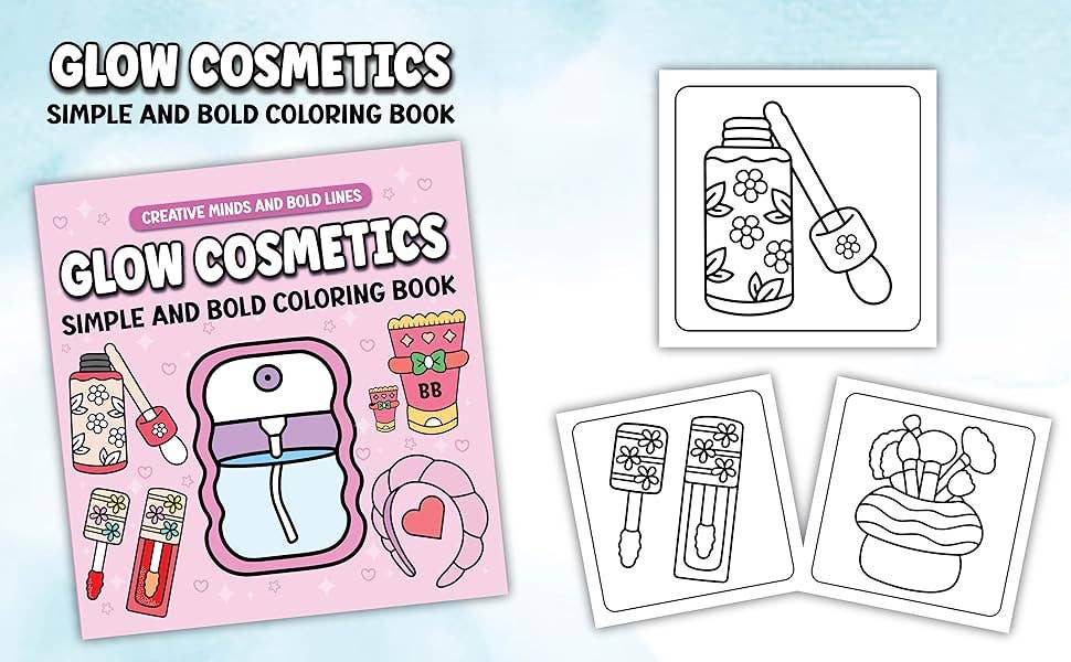 Glow Cosmetics Simple and Bold Coloring Book