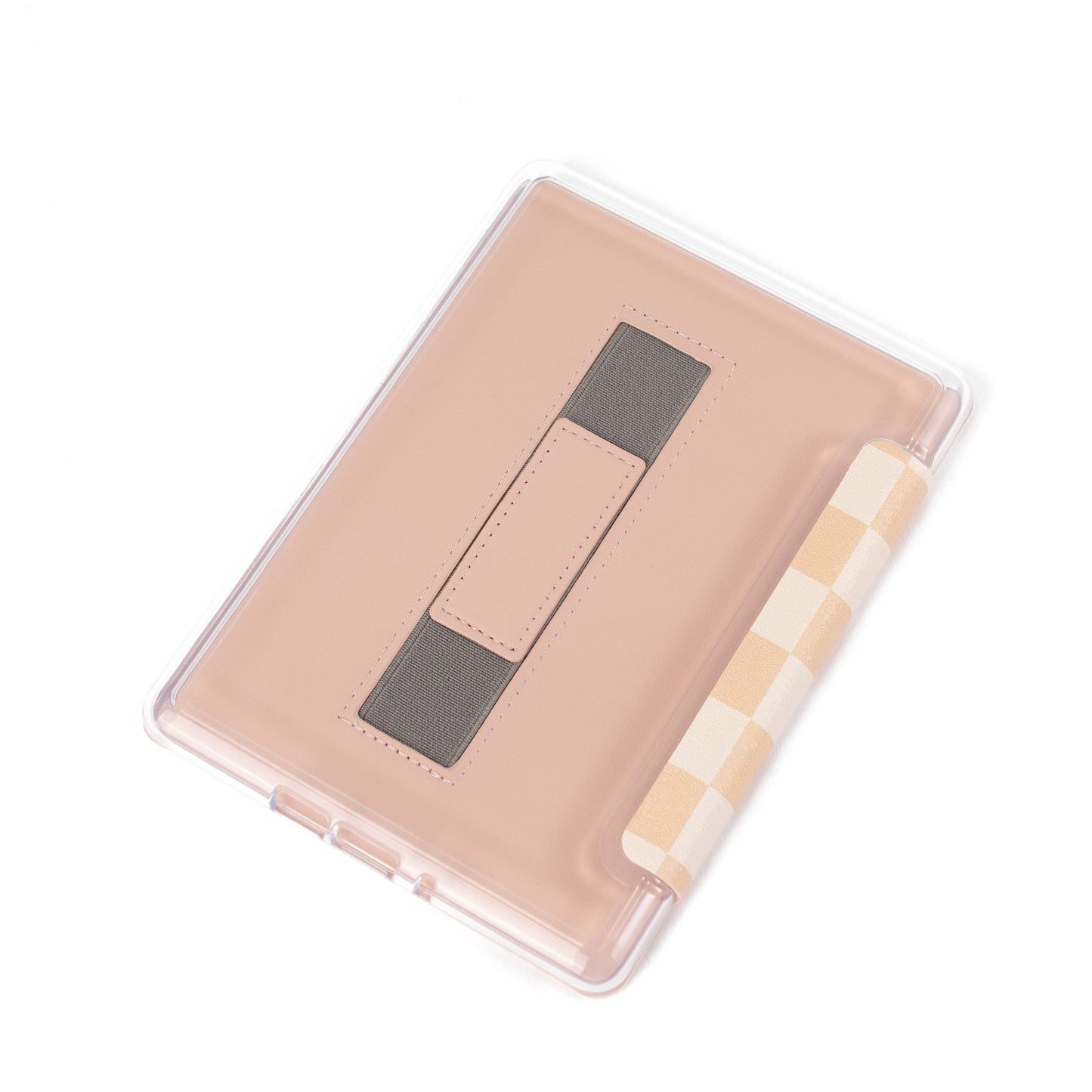 Latte Checker Clear Back Kindle Case | Bookish & Reading: Kindle Paperwhite (11th Generation)