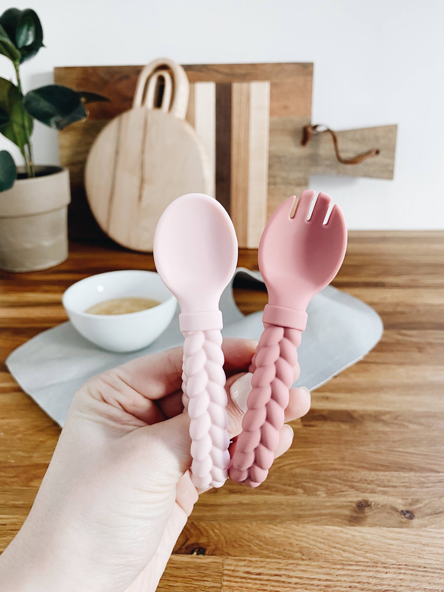 Sweetie Spoons™ Spoon + Fork Set: Buttercream + Toffee