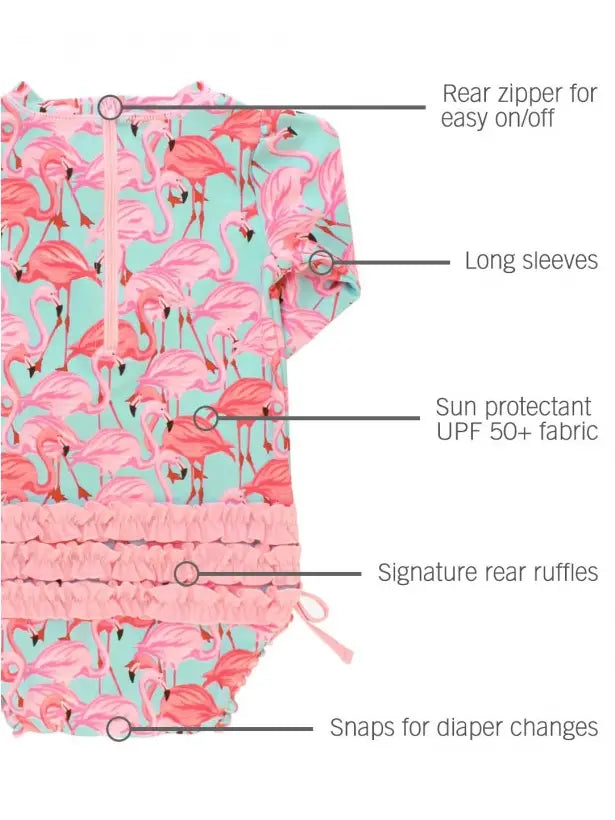 flamingo designed swimwear