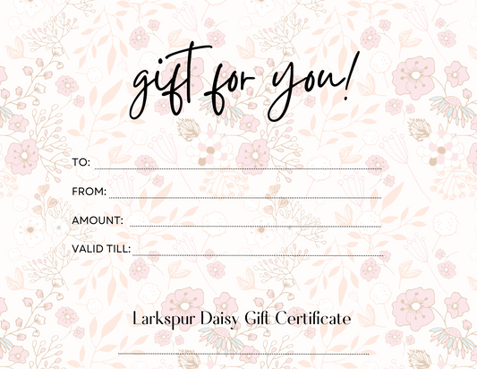 Larkspur Daisy Gift Card