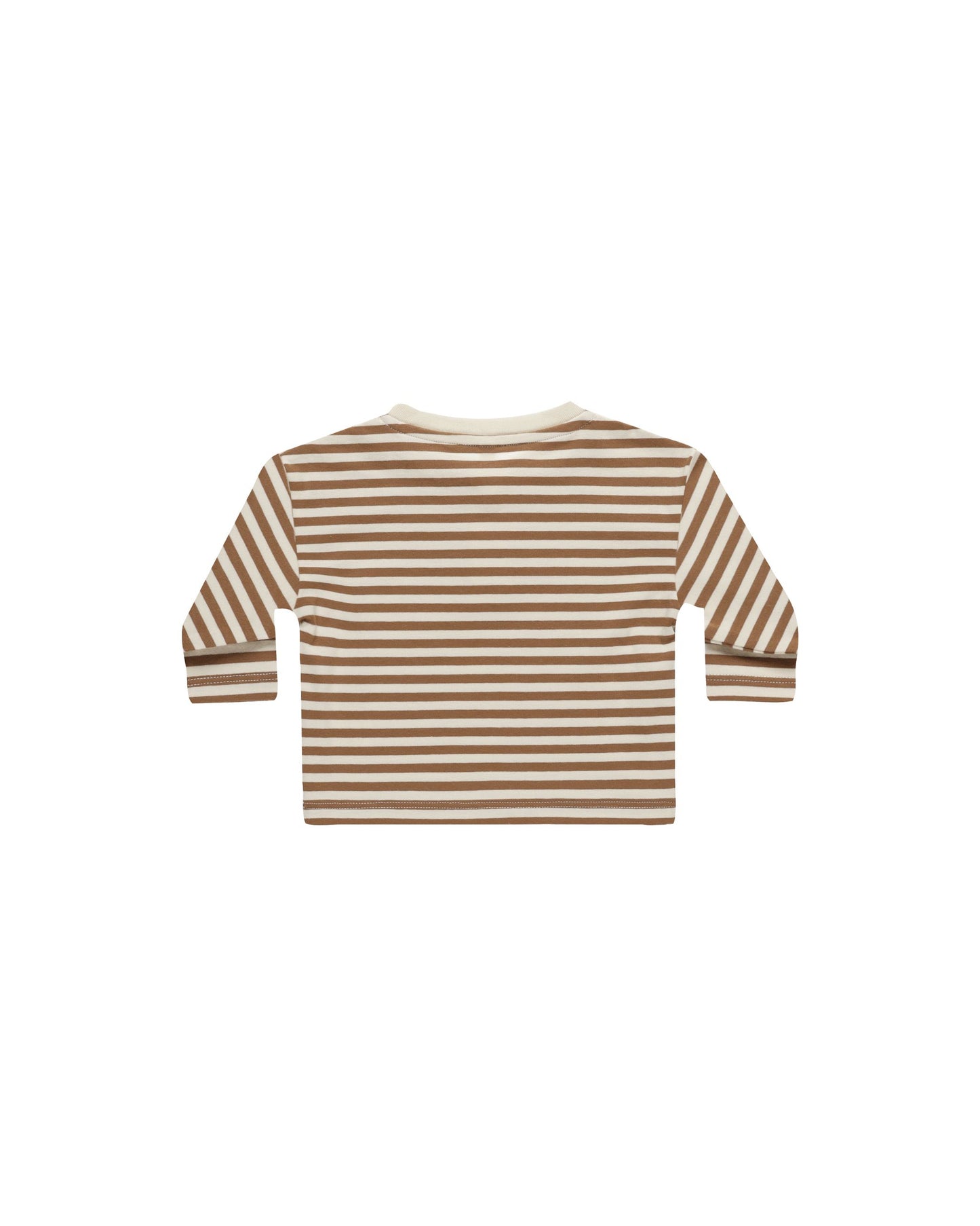 Long Sleeve Henley Tee | Cinnamon Stripe