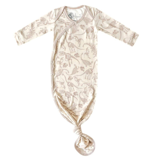 Jurassic Park Fossils Newborn Knotted Gown