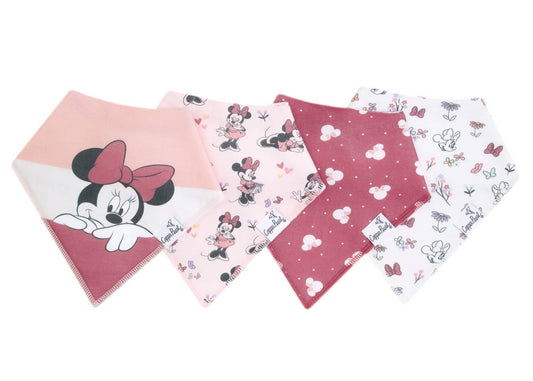 Minnie Mouse Bandana Bib Set (4-Pack)