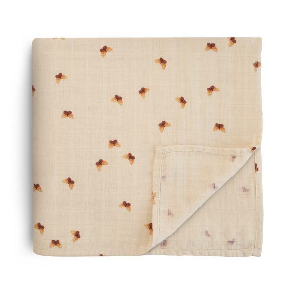 Muslin Swaddle Blanket Organic Cotton (Butterflies)