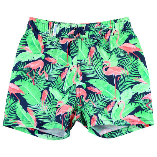 Flamingo Frenzy Swim Trunks