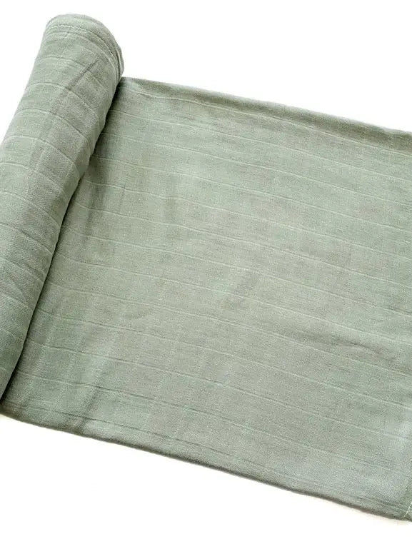Sage Green Muslin Swaddle Blanket